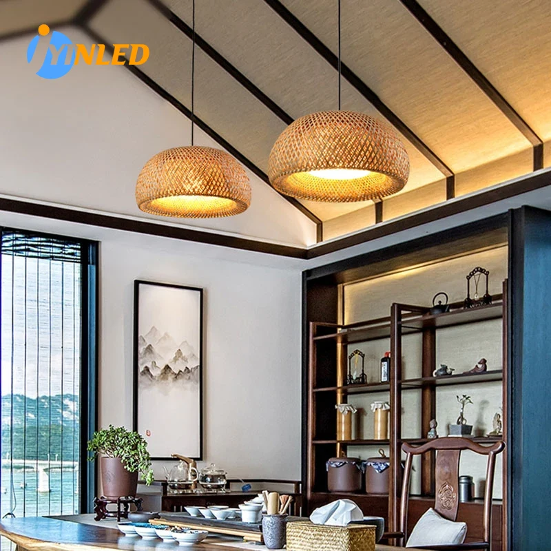 Natural Rattan Wicker E27 Chan - Wicker Pendant Shade review and price