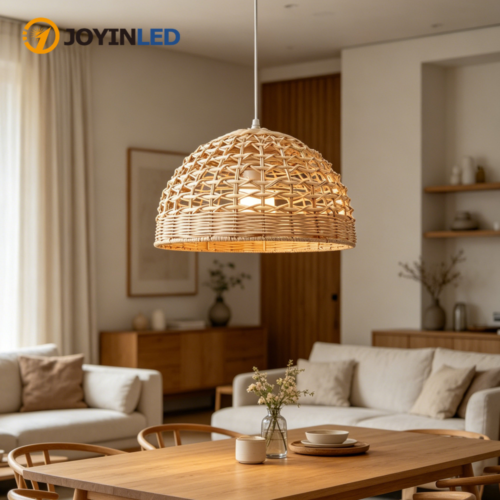 JOYINLED Japanese Style Rattan - Wicker Pendant Shade review and price