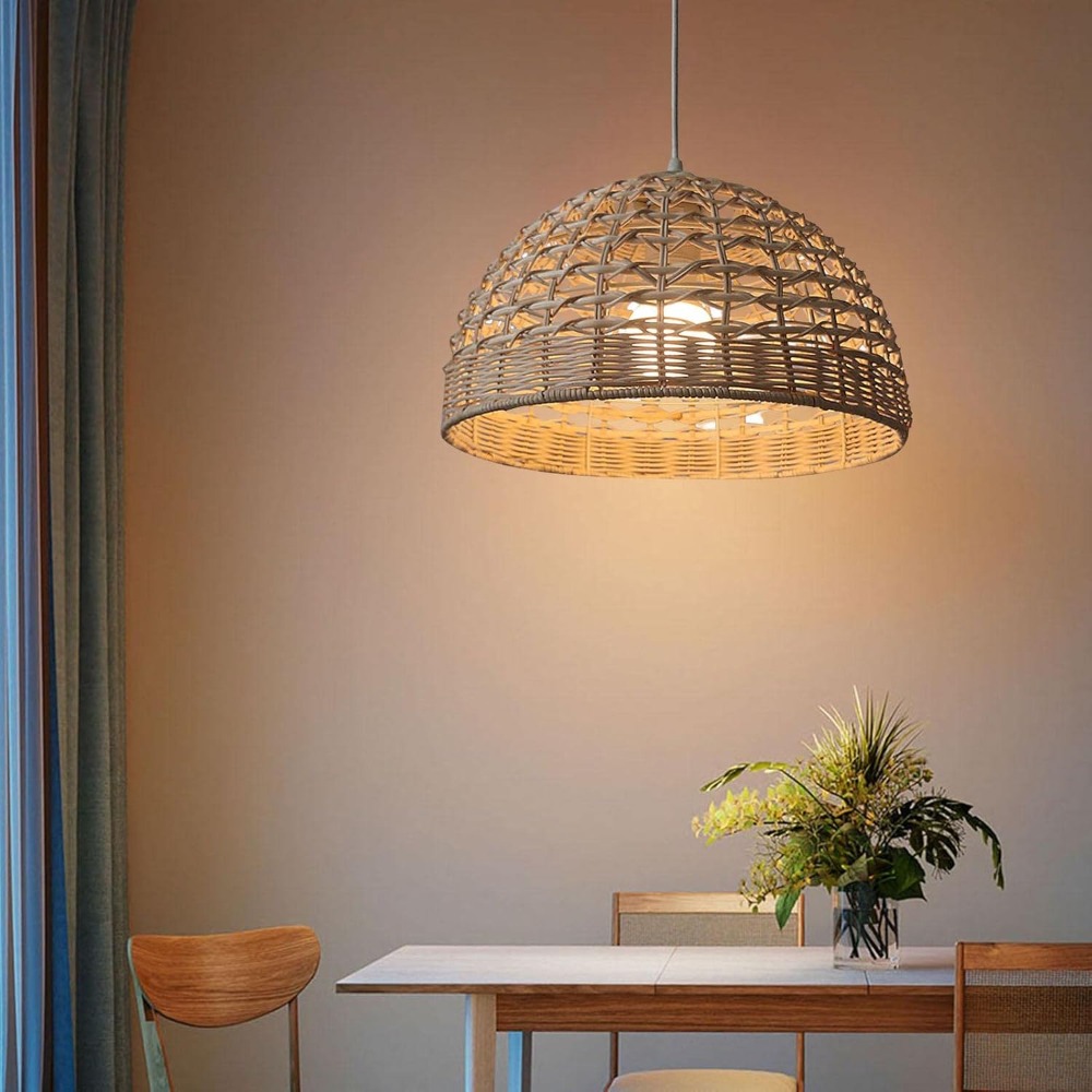JOYINLED Japanese Style Rattan - Wicker Pendant Shade review and price