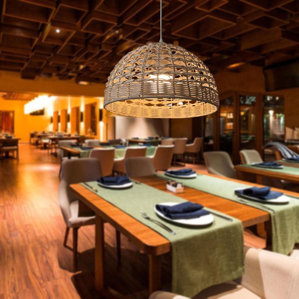 JOYINLED Japanese Style Rattan - Wicker Pendant Shade review and price