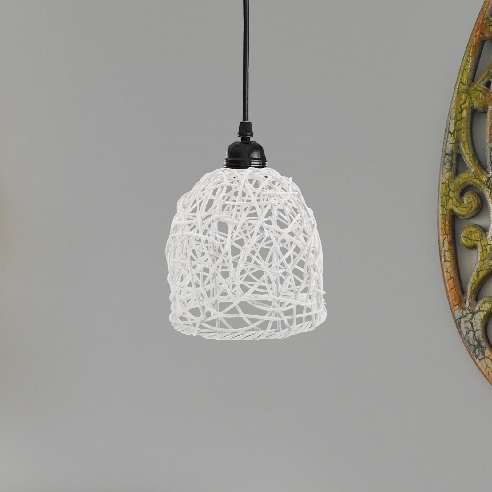 Rattan Lamp Shade E27 Rustic W - Wicker Pendant Shade review and price