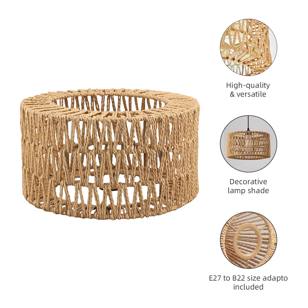 Rattan Lamp Shade E27 Wicker W - Wicker Pendant Shade review and price