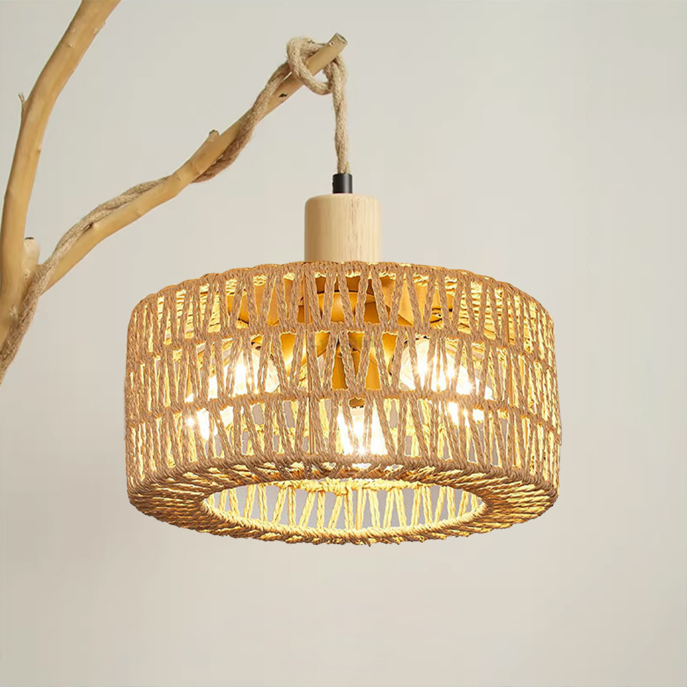 Rattan Lamp Shade E27 Wicker W - Wicker Pendant Shade review and price