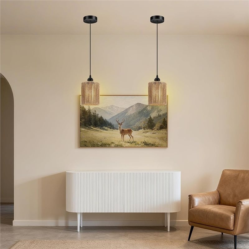 ABKL-Handwoven Wicker Shade Wo - Wicker Pendant Shade review and price