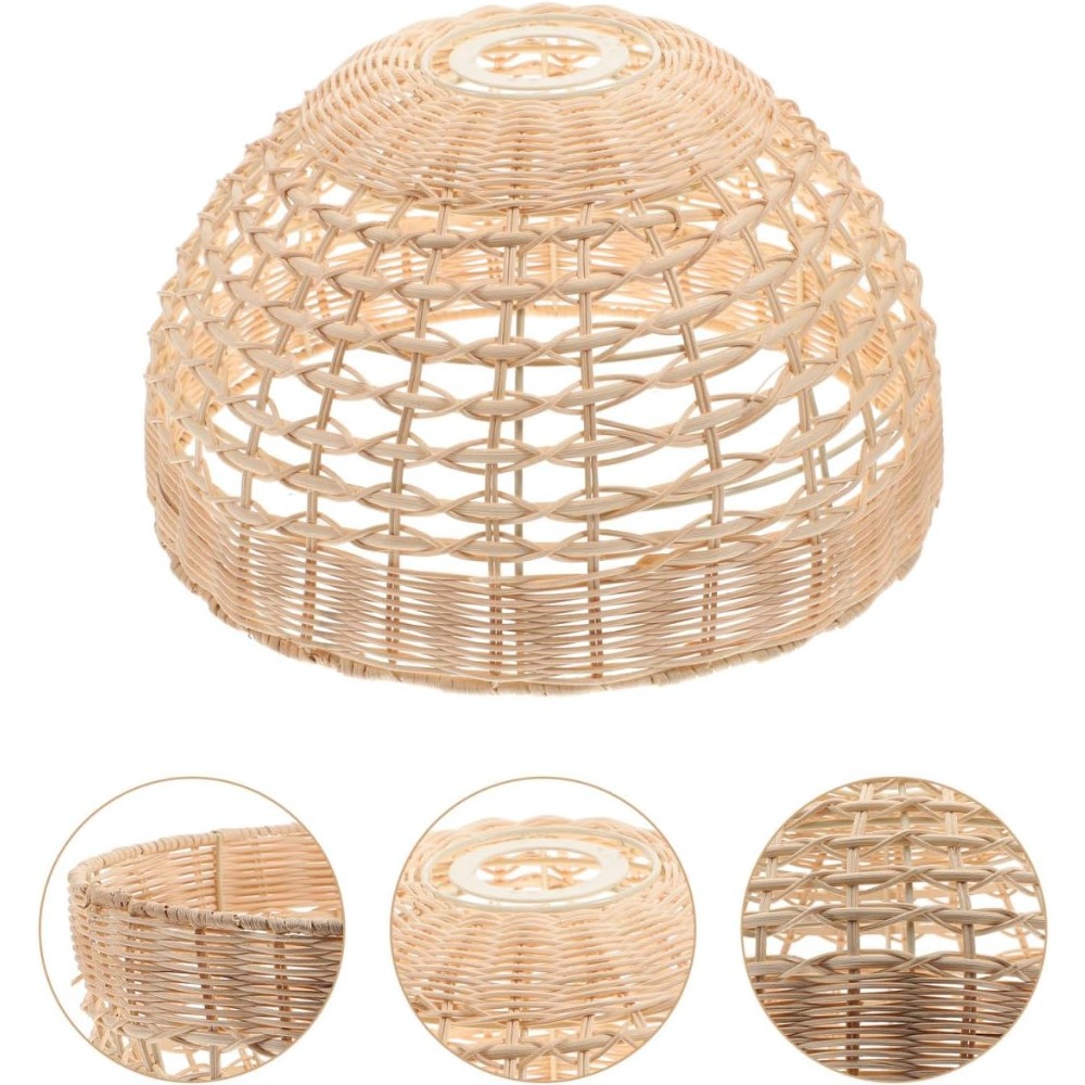 Rattan Pendant Lamp Woven Cage - Wicker Pendant Shade review and price
