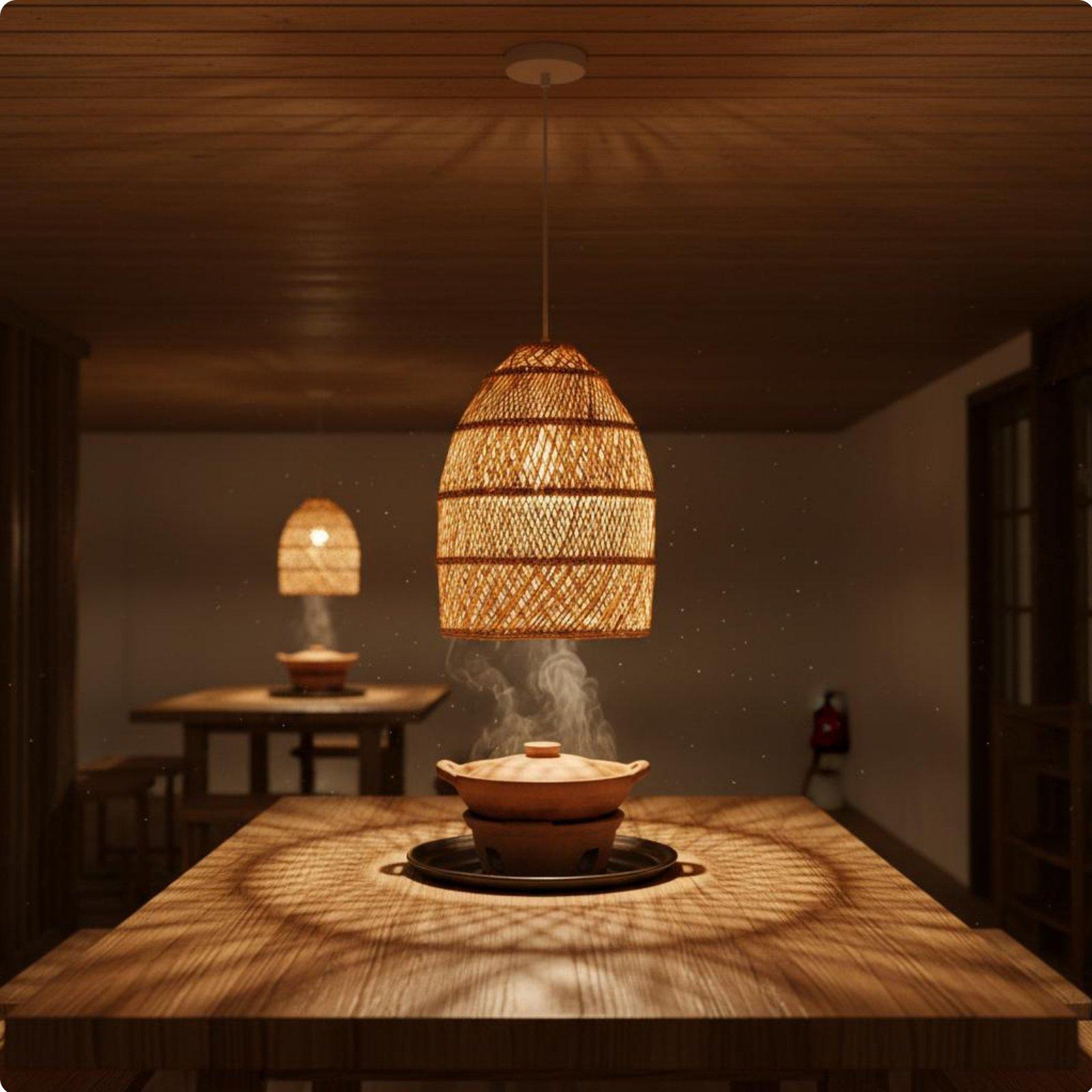 Creative Rustic Woven Lamp Sha - Wicker Pendant Shade review and price