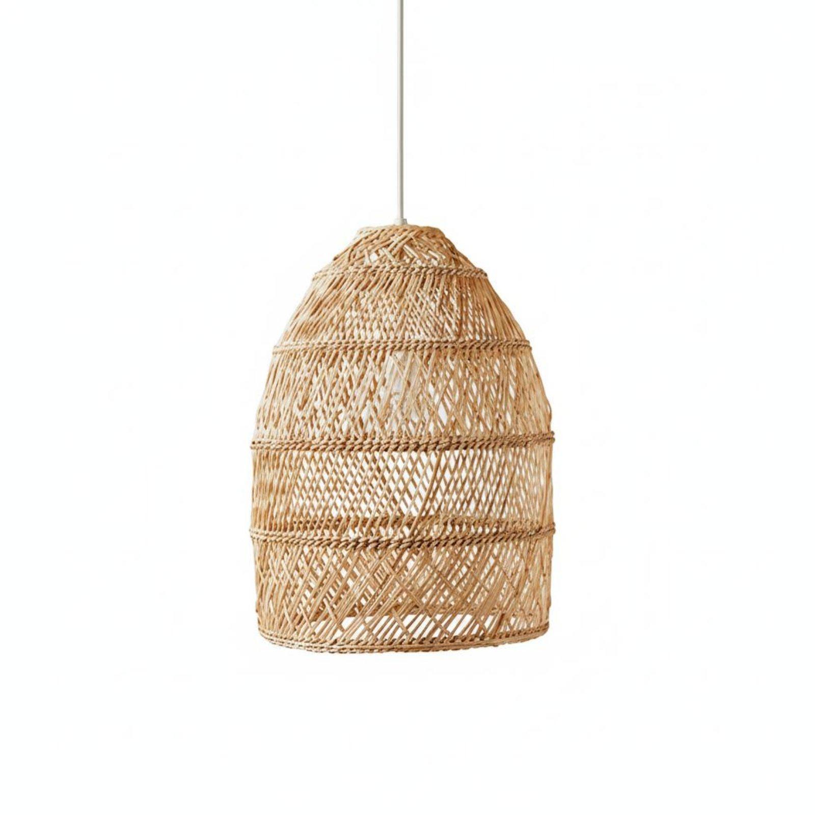 Creative Rustic Woven Lamp Sha - Wicker Pendant Shade review and price