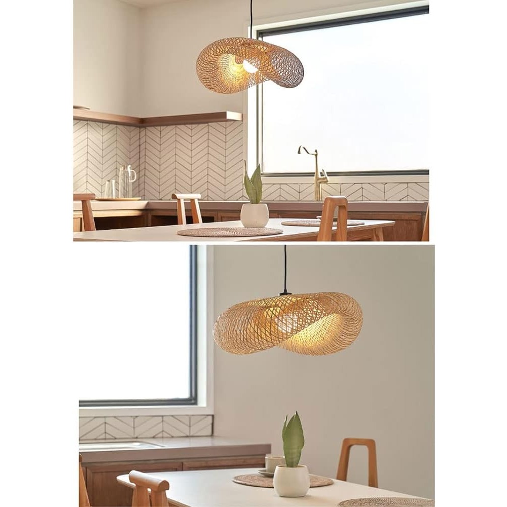 40/50/60cm E26/E27 Wicker Wove - Wicker Pendant Shade review and price