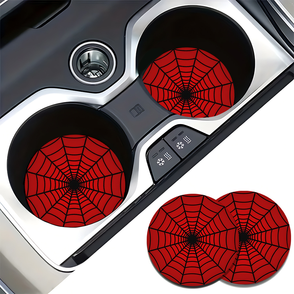 4pcs Spider Web Design Car Cup - Interior Design Web review and price